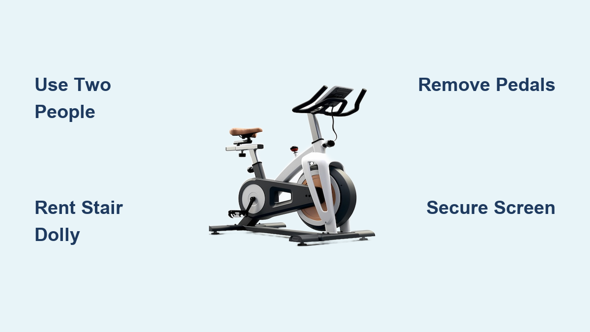 Move Bike How to Move an Exercise Bike Downstairs